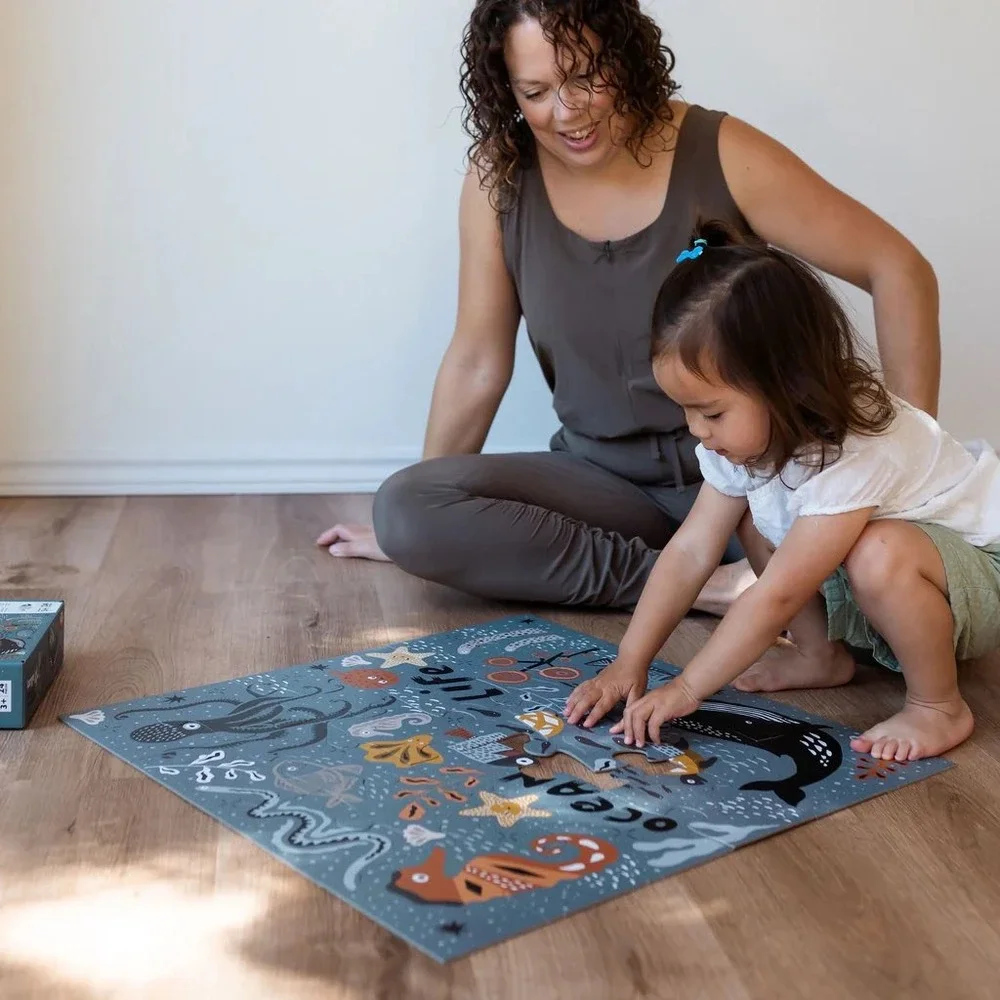 Wee Gallery Montessori Ocean Life Large Floor Puzzle 24 Pieces Open Box NEW